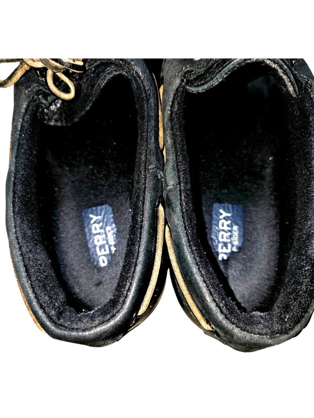 Sperry Womens Black Duck Shoes Size 10M Waterproof Leather Rubber Sole Lace-Up - Picture 4 of 9